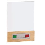 Plaque de porte Natura bois - libre/occupé sans texte