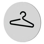 Plaque de porte Picto rond Vestiaire Mixte