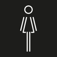 Plaque de porte pictogramme gravé Femme