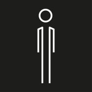 Plaque de porte pictogramme gravé Homme