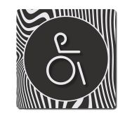Plaque de porte plexiglas design - Toilettes handicapés - Novap