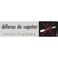 Plaque de signalisation Défense de vapoter