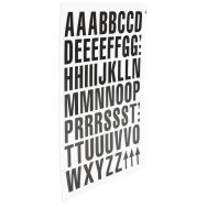 Plaque magnétique 55 caractères lettres blanc/noir