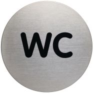Plaque signalétique acier WC