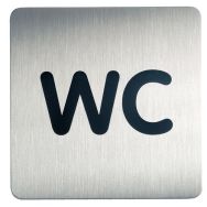 Plaque signalétique acier WC