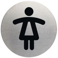 Plaque signalétique acier toilettes dame