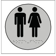 Plaques en relief et braille WC hommes et femmes