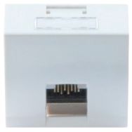 Plastron 45X45 incline 30° 1 port RJ45 cat 6A stp