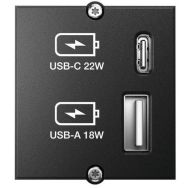 Plastron chargeur à 2 ports USB A et C