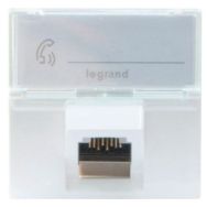 Plastron mosaic 45X45 incline 45° 1 port RJ45 cat 6A stp