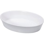 Plat à four ovale 30cm en porcelaine blanche