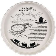 Plat à tarte ceramique 28 cm crème