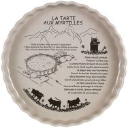 Plat à tarte ceramique 28 cm taupe