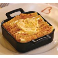 Plat carré en porcelaine 35cl noir-Belle Cuisine-Revol