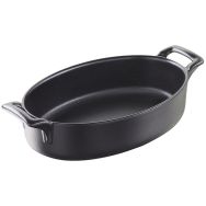 Plat ovale en porcelaine 40cl noir-Belle Cuisine-Revol