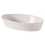 Plat sabot ovale en porcelaine 43cl blanc-S'Food