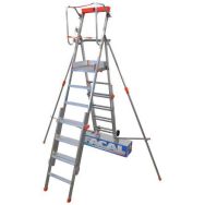 Plate-forme de travail télescopique en aluminium 3 à 6 marches - Facal