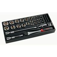 Plateau Modulosam 1/2'' de 27 outils en mm _ 75-SH27M