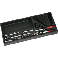 Plateau Modulosam 1/4'' de 17 outils en mm _ 73-R17M