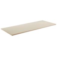 Plateau de table 130 x 50 cm revêtu stratifié beige chants alaisés