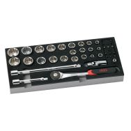 Plateau mousse Modulosam  1/2'' de 45 outils en mm _ 75-S45MM
