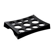 Plateau porte-gobelets PVC, Plateau 1 NoirH: 46 l 250L:330 mm
