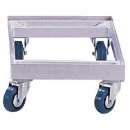 Plateau roulant acier pour bacs norme Europe force 350 kg Sans dossier