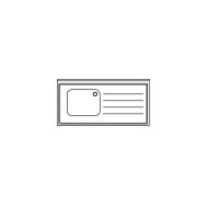 Plonge 1 bac avec égouttoir à droite gamme 700- P1BG107/1- P1BG107/1
