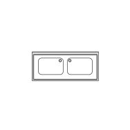 Plonge 2 bacs gamme 700- P2BCSE167/1