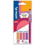Poch. 6 stylos roller encre FriXion Ball Sticks tons chauds