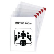 Poche Kang format A4 coloris rouge (lot de 5)