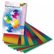 Pochette 10 feuilles arc-en-ciel 23 x 32 cm
