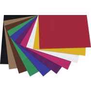 Pochette 10 feuilles carton ondulor média couleurs assorties 50x70 cm