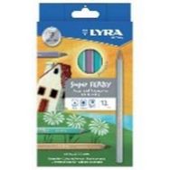 Pochette 12 crayons de couleur métallisés gros module Lyra