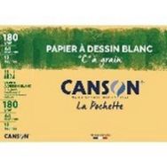 Pochette 12 feuilles dessin blanc c a grain 180 gr - Canson