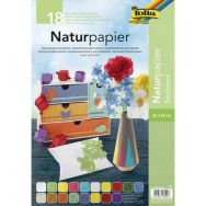 Pochette 18 feuilles papier nature, 23 x 33 cm