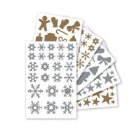 Pochette 20 feuilles gommettes décoratives noël