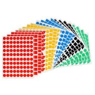 Pochette 3280 gommettes géométriques 5 couleurs 16mm