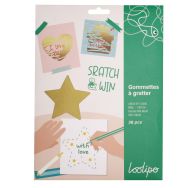 Pochette 36 gommettes à gratter environ 7 cm