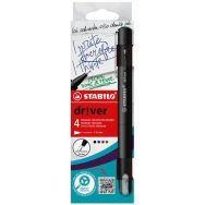 Pochette 4 couleurs feutre pointe fine 0,4mm dr!ver