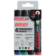 Pochette 4 markers permanents Prockey pointe biseautée