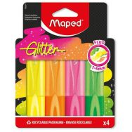 Pochette 4 surligneurs FLUO'PEPS glitter