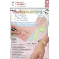 Pochette 5 feuilles plastiques dingue couleurs pastel 20 x 26 cm