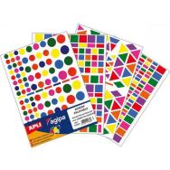 Pochette 60 feuilles gommettes formes géométriques