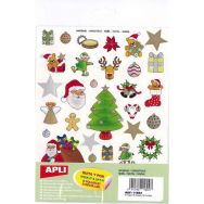 Pochette 6 feuilles gommettes Noël