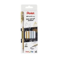 Pochette 6 stylos bille encre gel Pentel