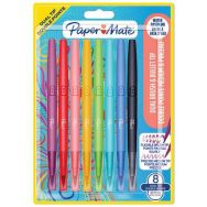 Pochette 8 feutres Flair double pointe couleurs assorties