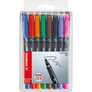 Pochette 8 feutres OHPen permanent pointe fine 0,7mm STABILO