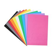 Pochette de 10 feuilles 20 x 30 cm caoutchouc mousse  épaisseur 2 mm, couleurs assorties