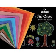 Pochette de 12 feuilles couleur assorties 160 g - 25x32 cm